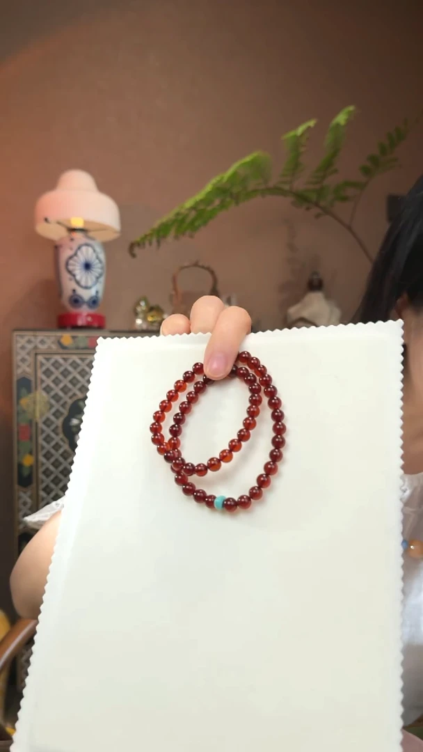 手串血珀未镶嵌天然血珀手串