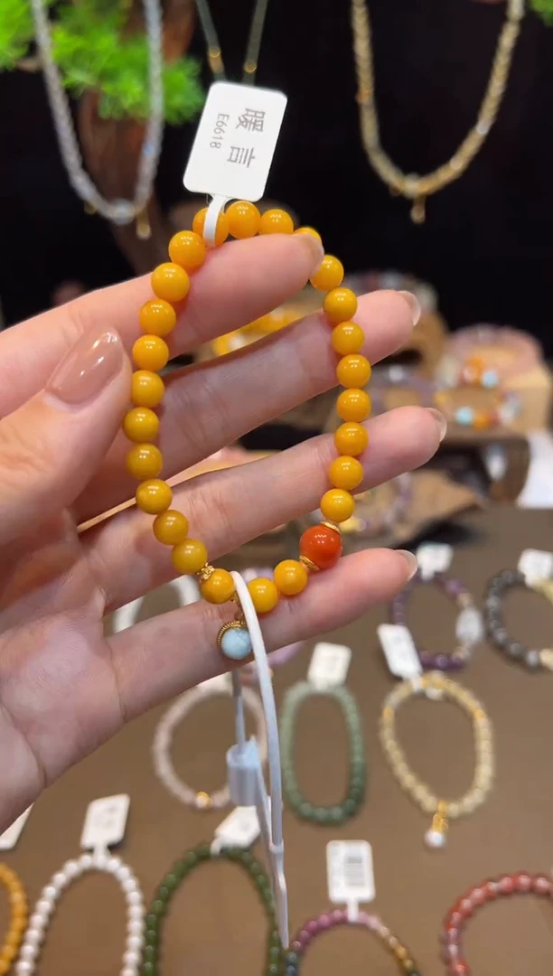 手饰琥珀未镶嵌手饰@@E6618