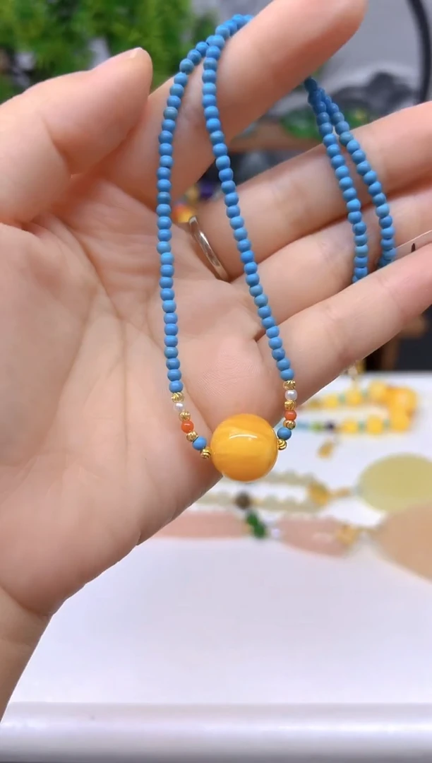 未镶嵌颈饰蜜蜡X219