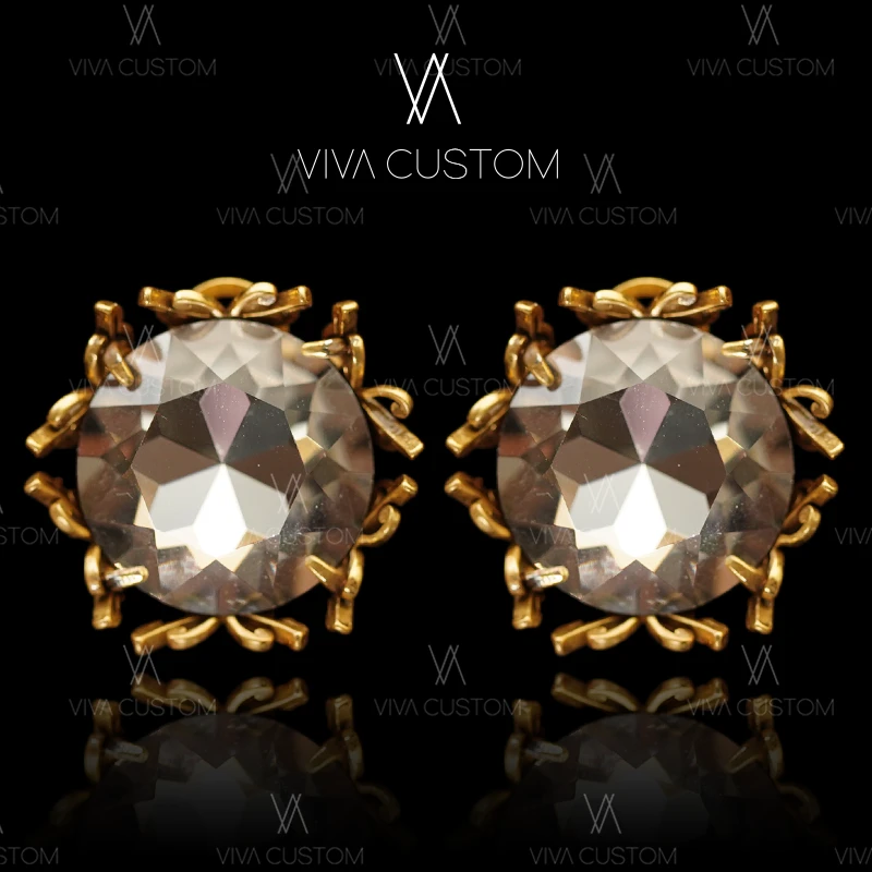 合金合成锆石耳饰 合金合成锆石耳饰 （精工系列）立体珊瑚耳拍