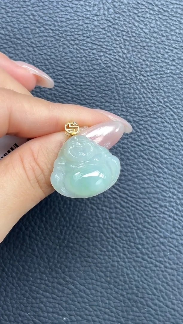 颈饰18K金镶嵌翡翠TJYM606-4 佛公