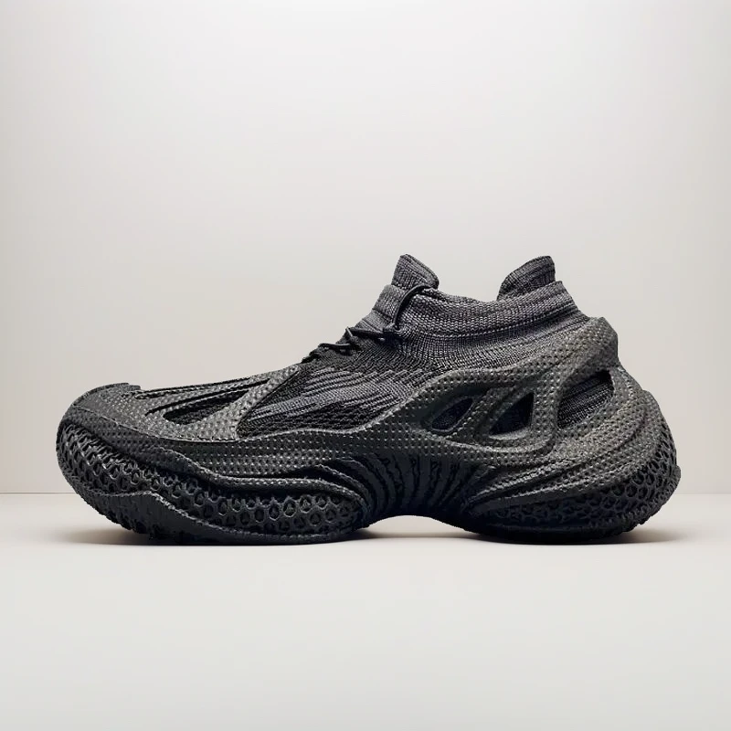 外贸专柜4D！打印飞织运动鞋舒适厚底时尚鞋履休闲潮流男鞋袜子鞋