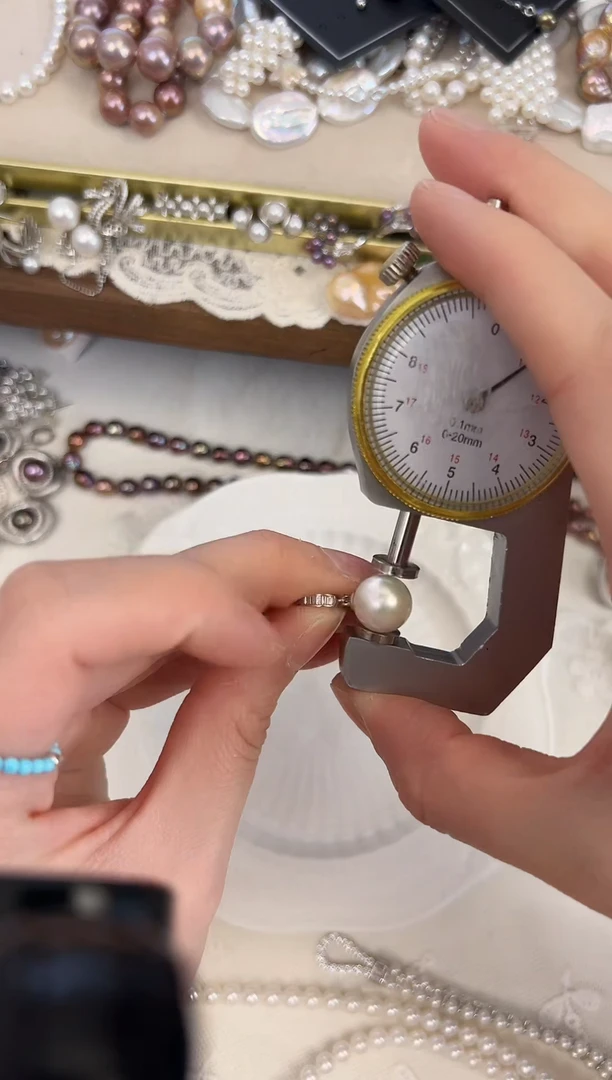 吊坠(不含链)银S925镶嵌淡水珍珠d04