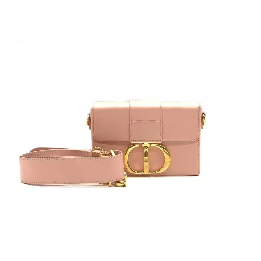 95新 DIOR/迪奥 粉色蒙田box盒子包/
