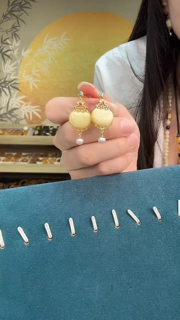 裸石琥珀银S925镶嵌天然蜜蜡G0922