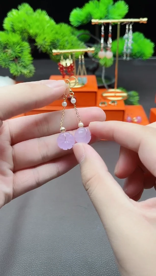 玛瑙/玉髓耳饰银S925镶嵌504