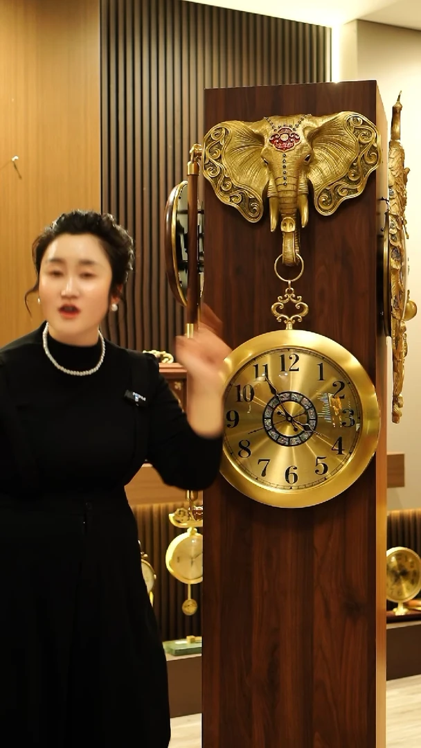 指针款晴**里黄铜大象00