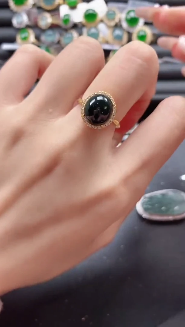 【闪购商品】翡翠戒指银S925镶嵌51511