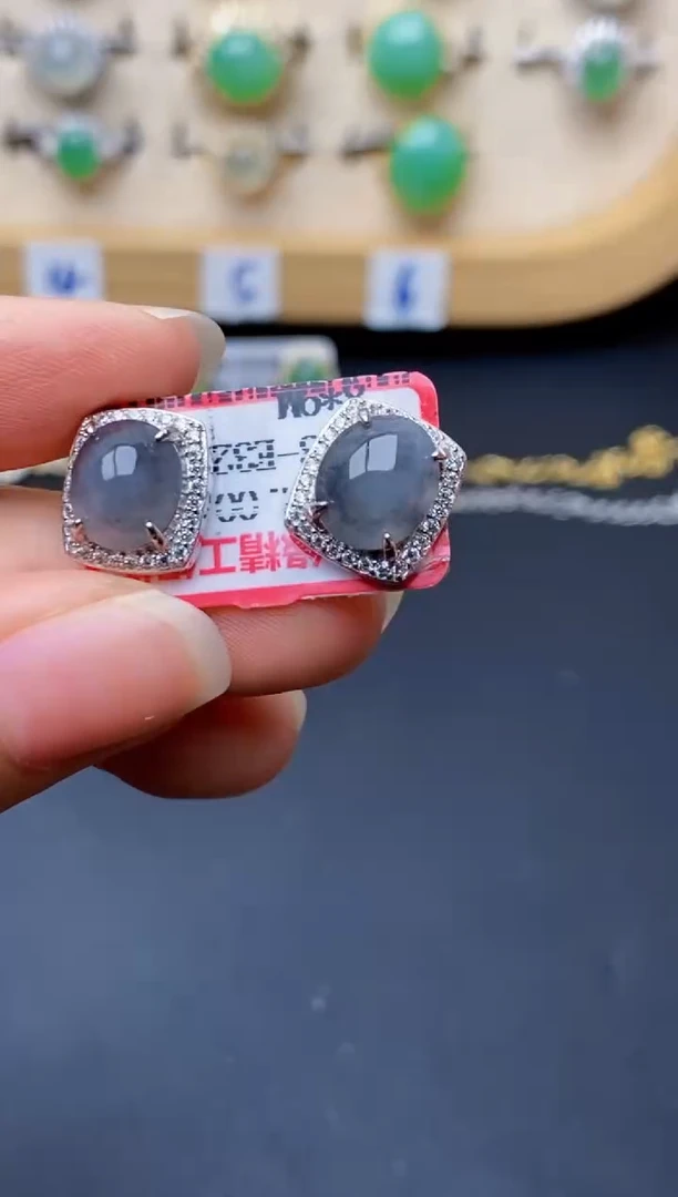 银S925镶嵌戒指翡翠6073