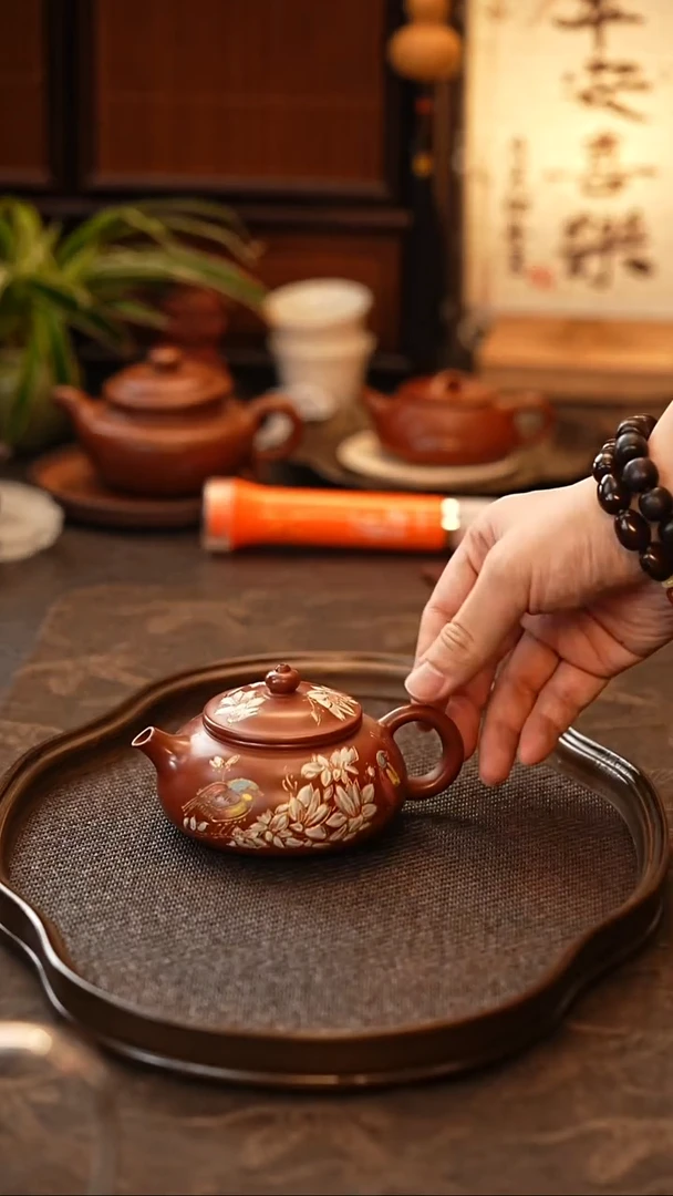 茶壶紫砂寒江