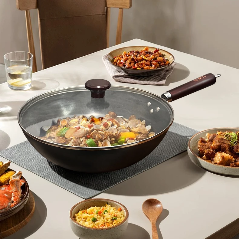 【李小宛优选】高温氮氧实力防锈铁锅家用炒菜-家用炒菜锅