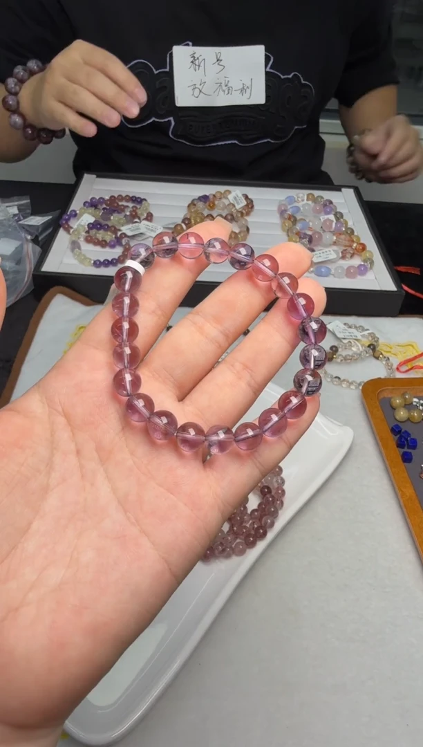 水晶手串未镶嵌紫水晶8多样性发其一