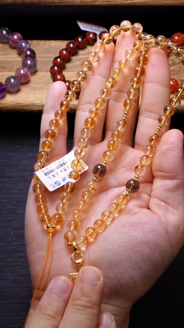 【闪购商品】水晶Q021黄塔晶项链未镶嵌多样性发其一