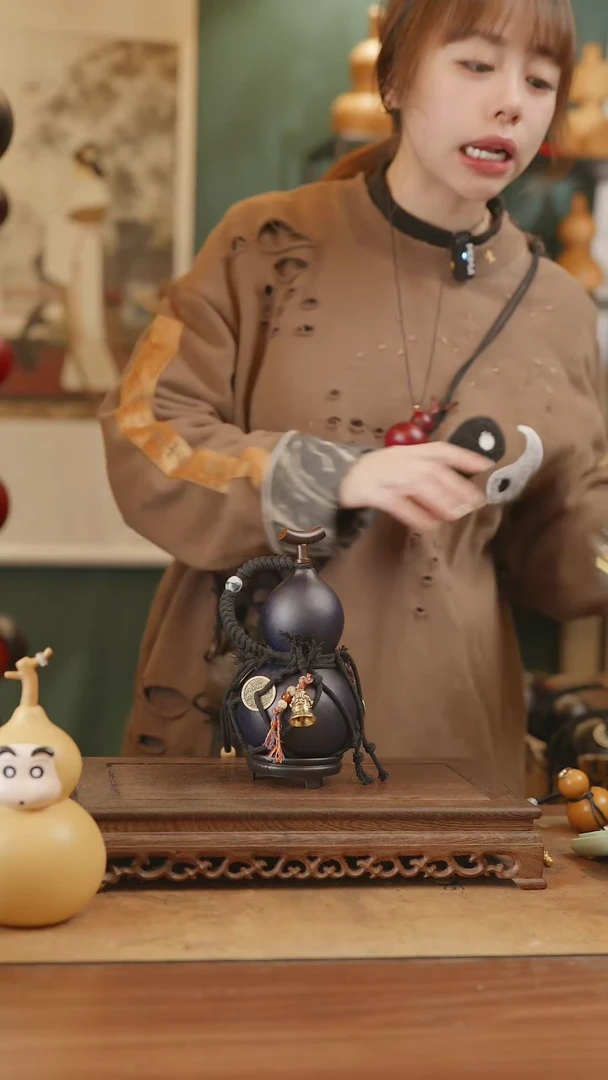 【闪购商品】15号精品天然大漆工艺防渗内胆酒葫芦~