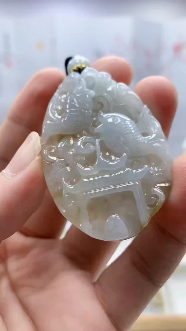 定制翡翠未镶嵌5028bb-毛货挂件68
