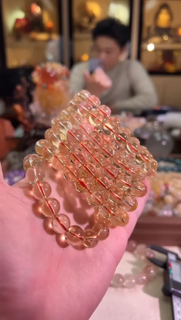 未镶嵌手串水晶11mm+全净巴西暴力黄(多样性发一）