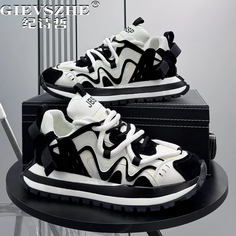 纪诗哲男鞋个性轻便透气运动鞋男款百搭潮流跑步鞋时尚软底休闲鞋