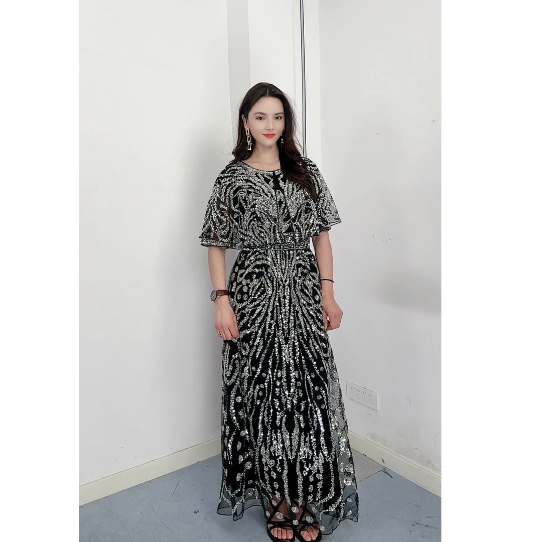 8888【阿布】重工绣珠宴会贵气时尚设计款礼服款女装连衣裙