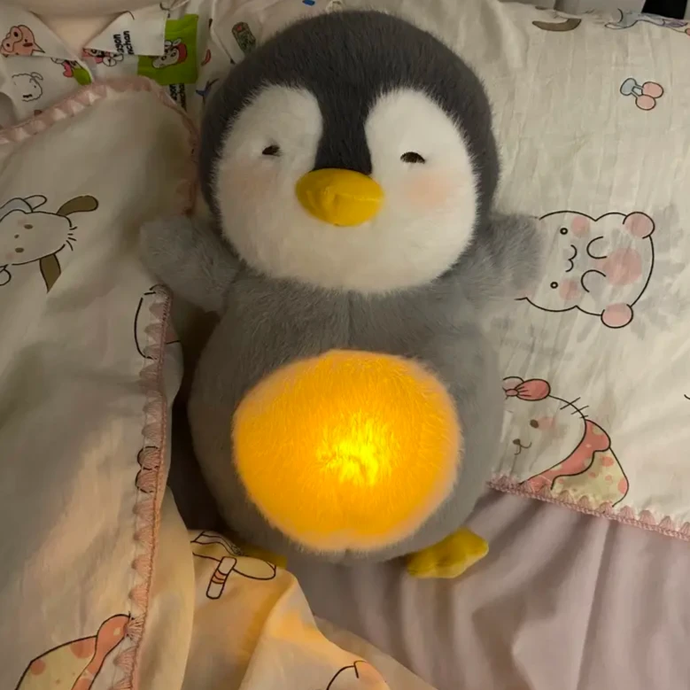 企鹅呼吸睡眠玩偶可爱安抚玩偶毛绒布艺类玩具