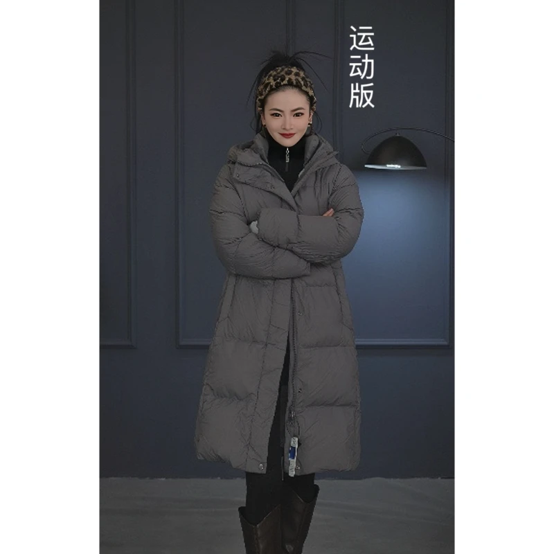 95白鹅绒极寒系列冬季新款中长款加厚羽绒服保暖时尚气质百搭3307