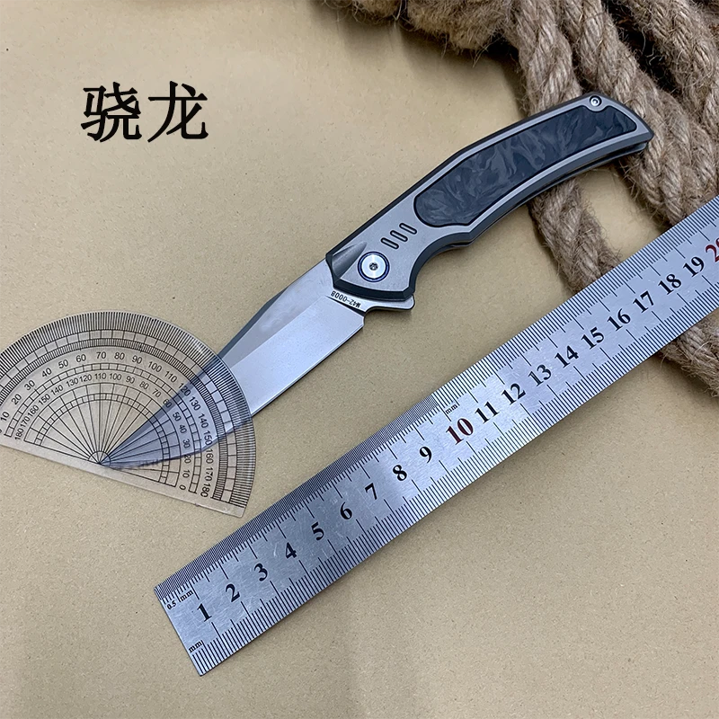 【骁龙】户外野营M42高速钢高硬度户外露营装备工具折叠锋利小刀