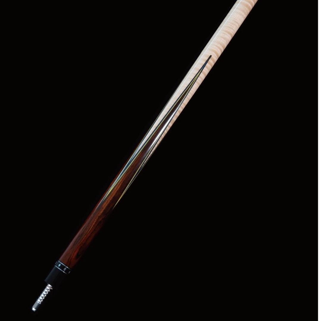 JC-迷雾JAZZ CUE台球杆可可菠萝通插虎皮枫光把手工大头杆