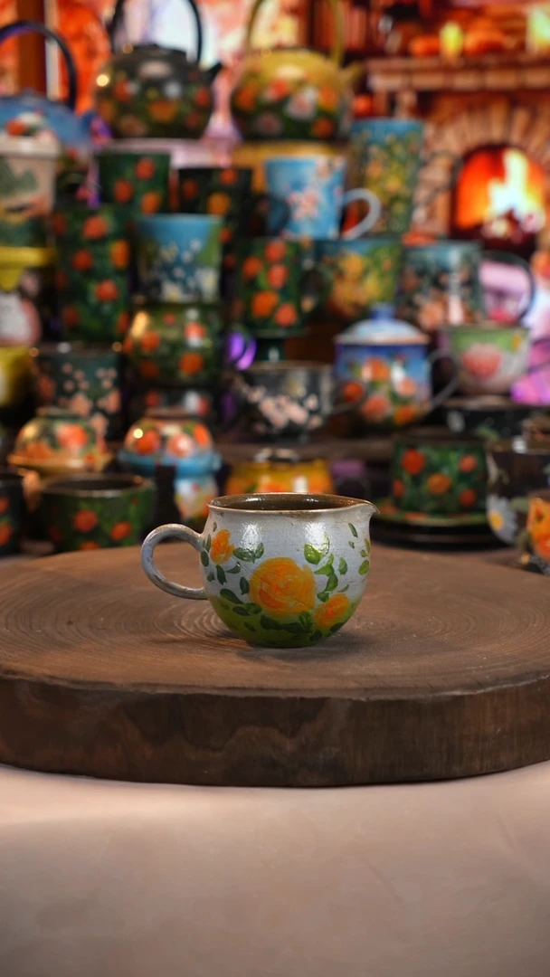 油画   釉下彩   杯子