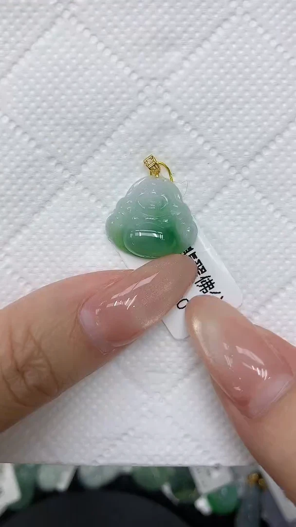 颈饰18K金镶嵌翡翠11111111111