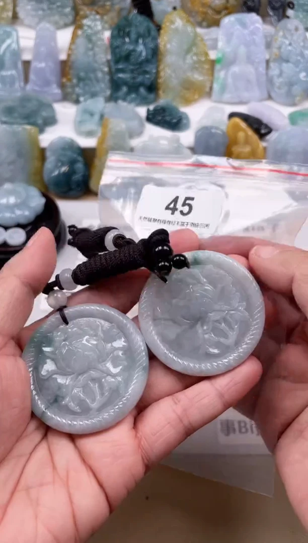 【闪购商品】翡翠颈饰未镶嵌天然缅甸A货翡翠多样性发一45