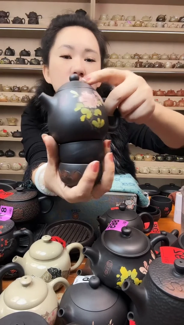 壶860  彩填龙蛋200cc+2线雕杯