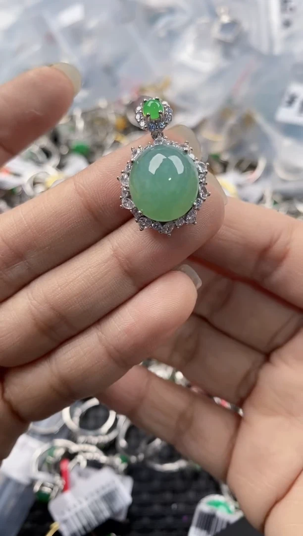 银S925镶嵌戒指翡翠11-11---3