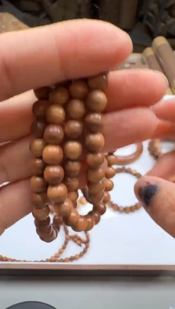 檀香木其他清*供奉料0.7/108颗黑肉虎皮纹