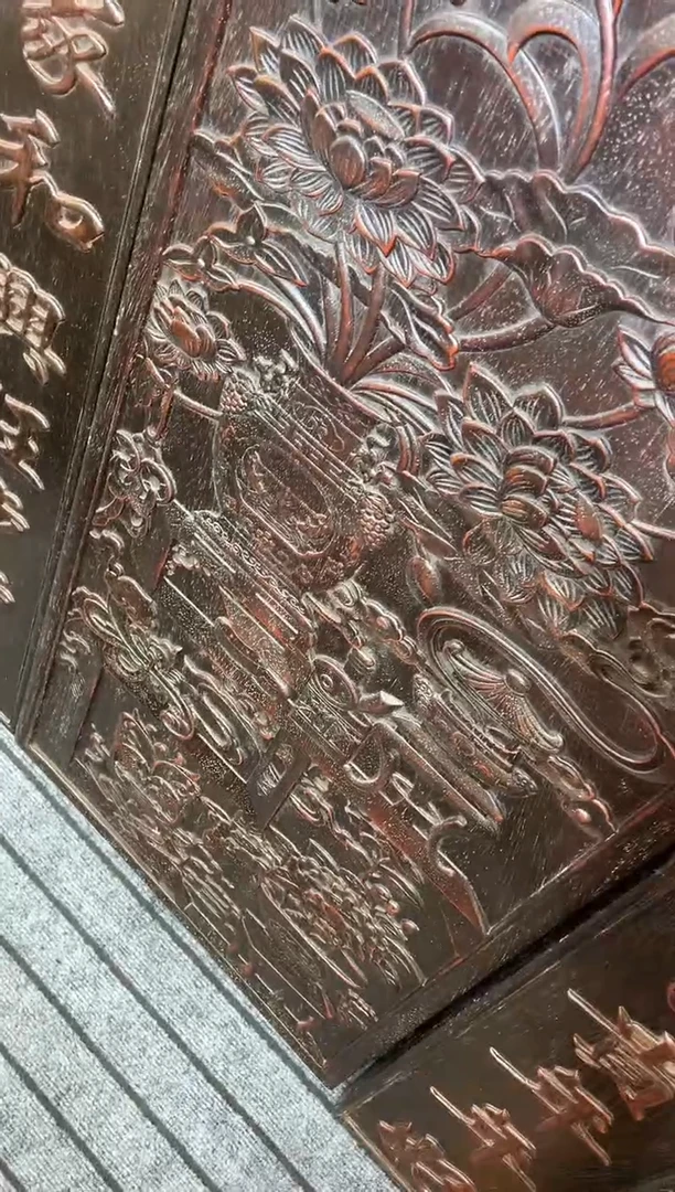 木紫檀雕刻一物一拍