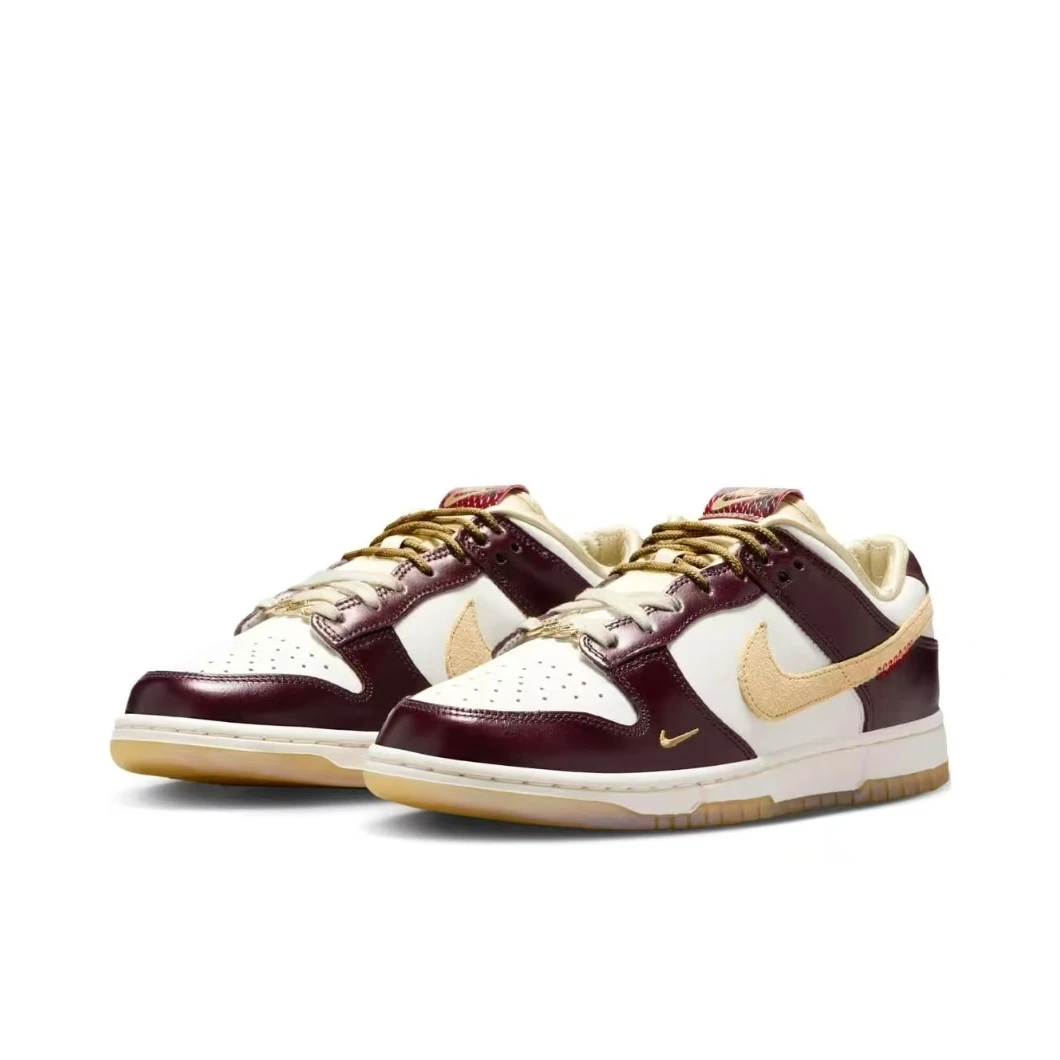 NIKE/耐克官方正品Dunk Low CNY 蛇年板鞋女款白金红HV5991-171