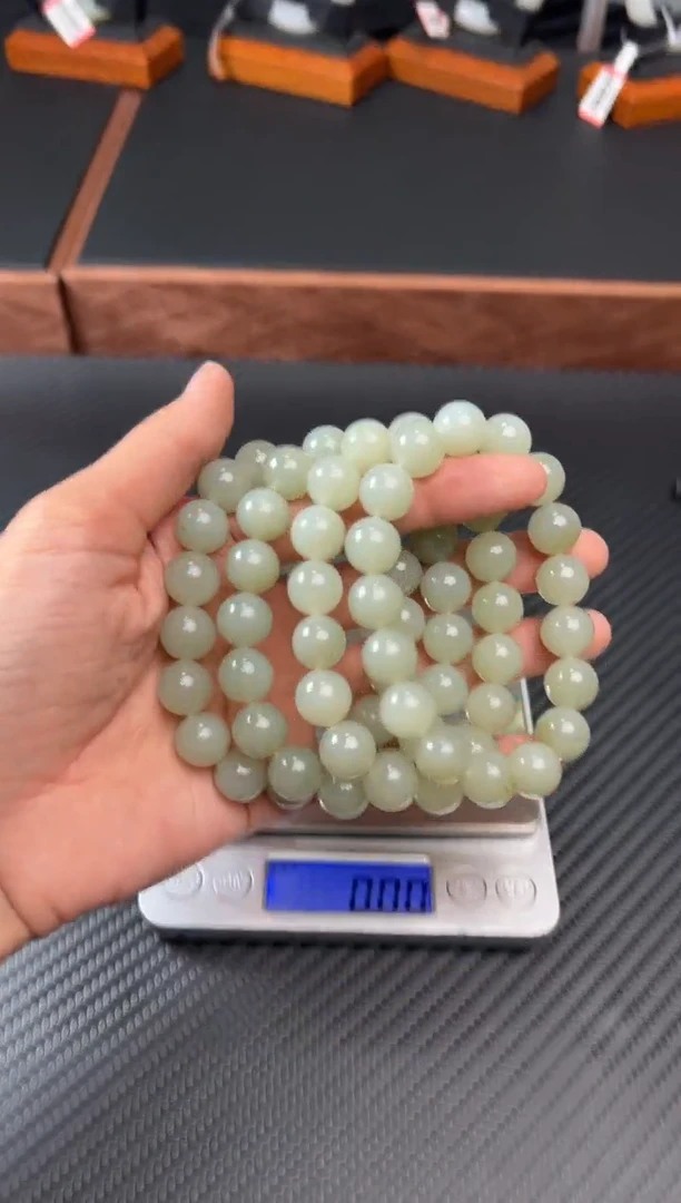 手串未镶嵌和田玉且末微色差近矿卡12J多样性发货拍一发一