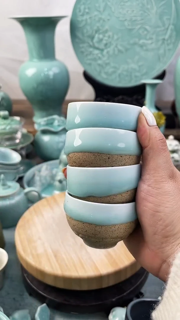 【闪购商品】4个 特价福利 微瑕 慧仙青瓷