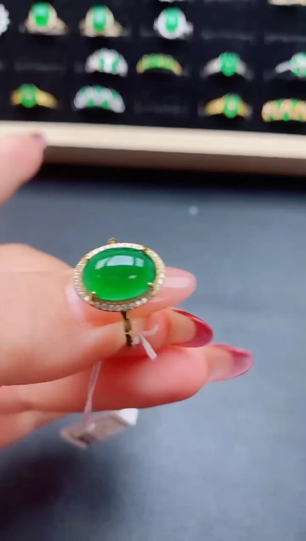 【闪购商品】翡翠戒指银S925镶嵌132131