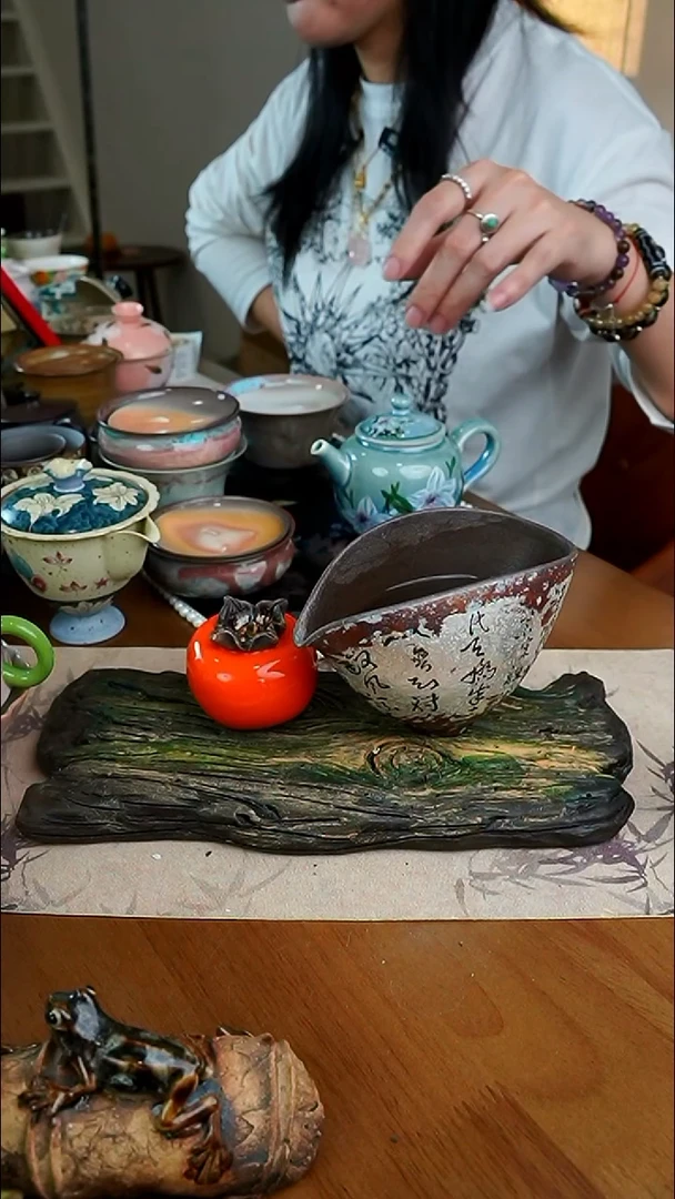 茶瓷物语公道杯送小柿子