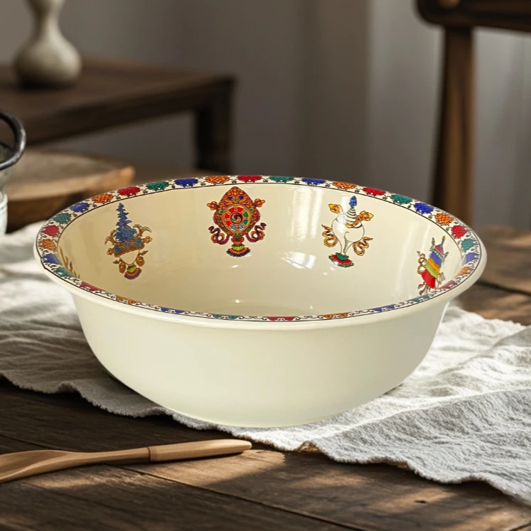 30-36cm和面盆八宝 搪瓷洗菜汤盆加厚调味拌馅盆沙拉盆
