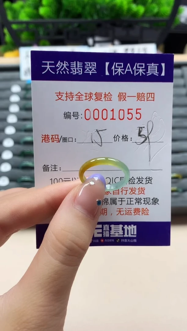 未镶嵌戒指翡翠天然  1055