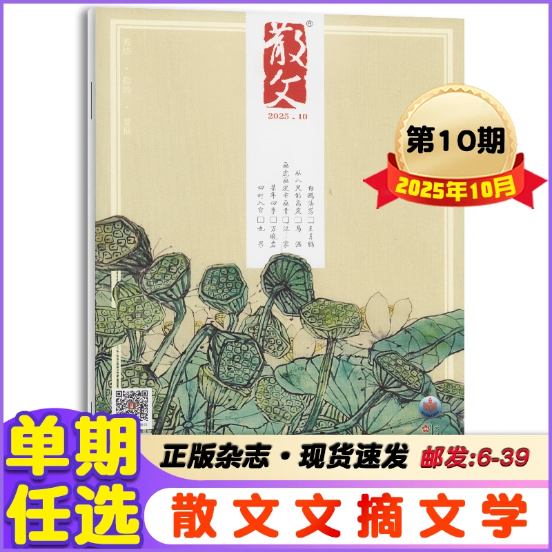 散文杂志2025年1-10月+23年1-12月期刊杂文选刊微型中短篇小说