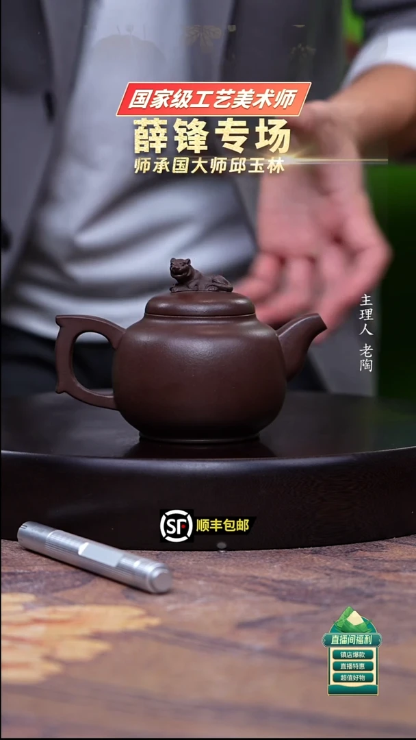 茶壶紫砂汉棠紫泥卧虎藏龙250cc