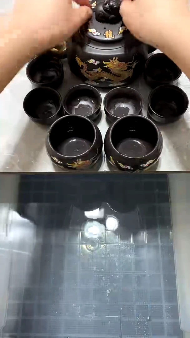 【闪购商品】龙凤大四方550毫升龙凤对杯+六个小杯
