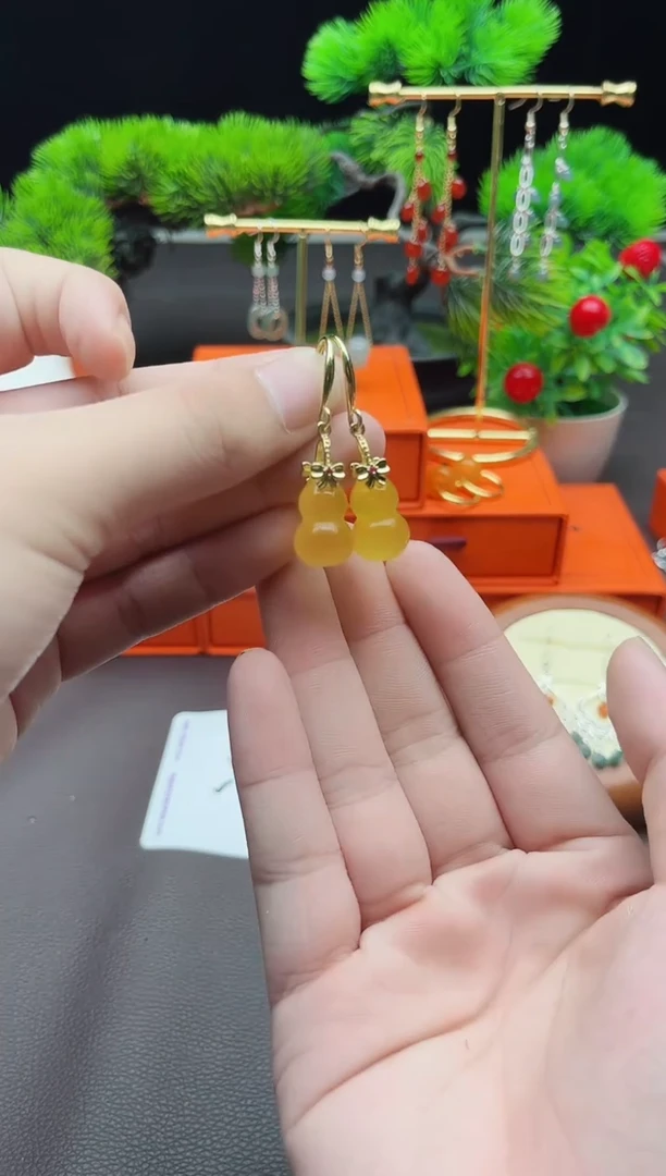 玛瑙/玉髓耳饰银S925镶嵌333