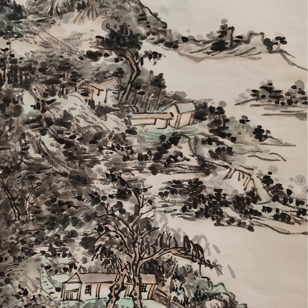 【辽拍】V250709-2-407《山水》（3.2平尺）纸本镜片 lj1226