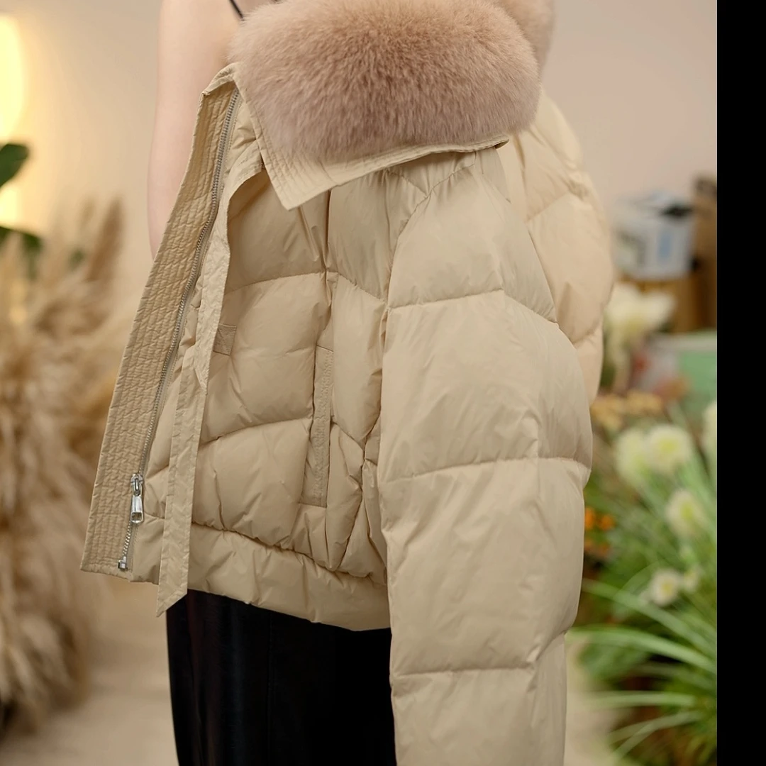 【MM】新年穿搭 | 可拆卸洋气时尚百搭保暖纯色冬季大毛领保暖外套