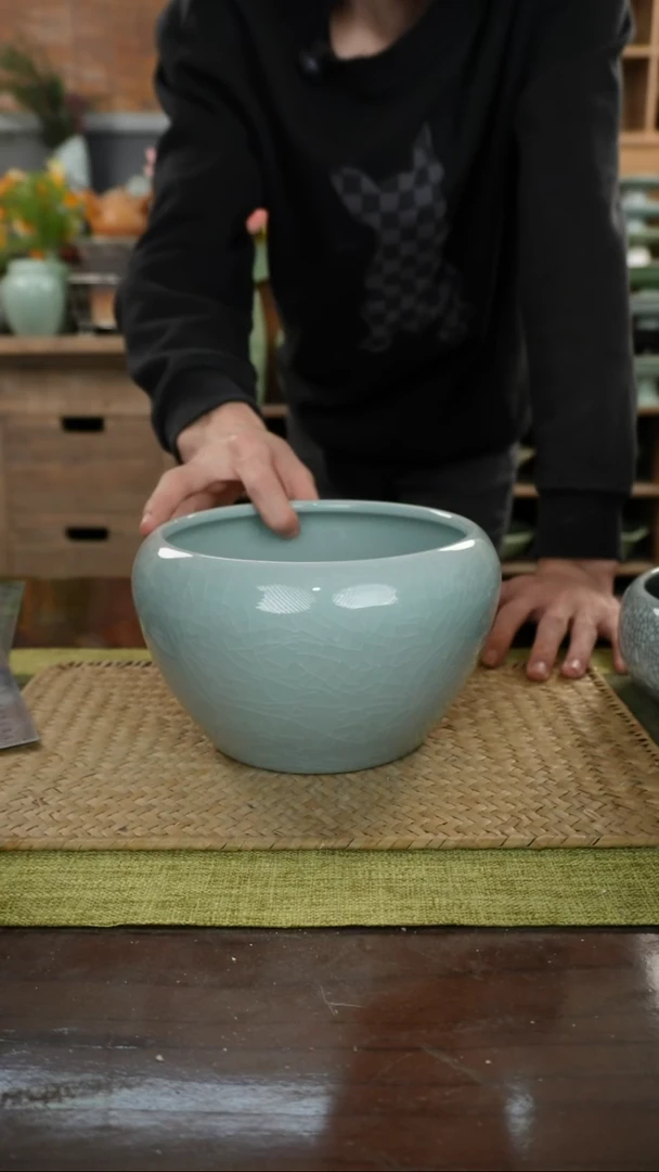 陶瓷苹果茶渣缸B-18（直径）微瑕