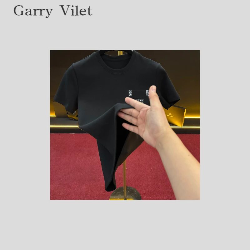 《FAN》25年春季新款时尚百搭刺绣轻奢短袖T恤