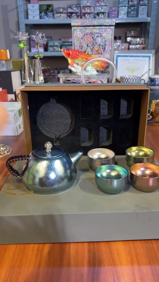 74纯钛一壶四杯（蓝色）