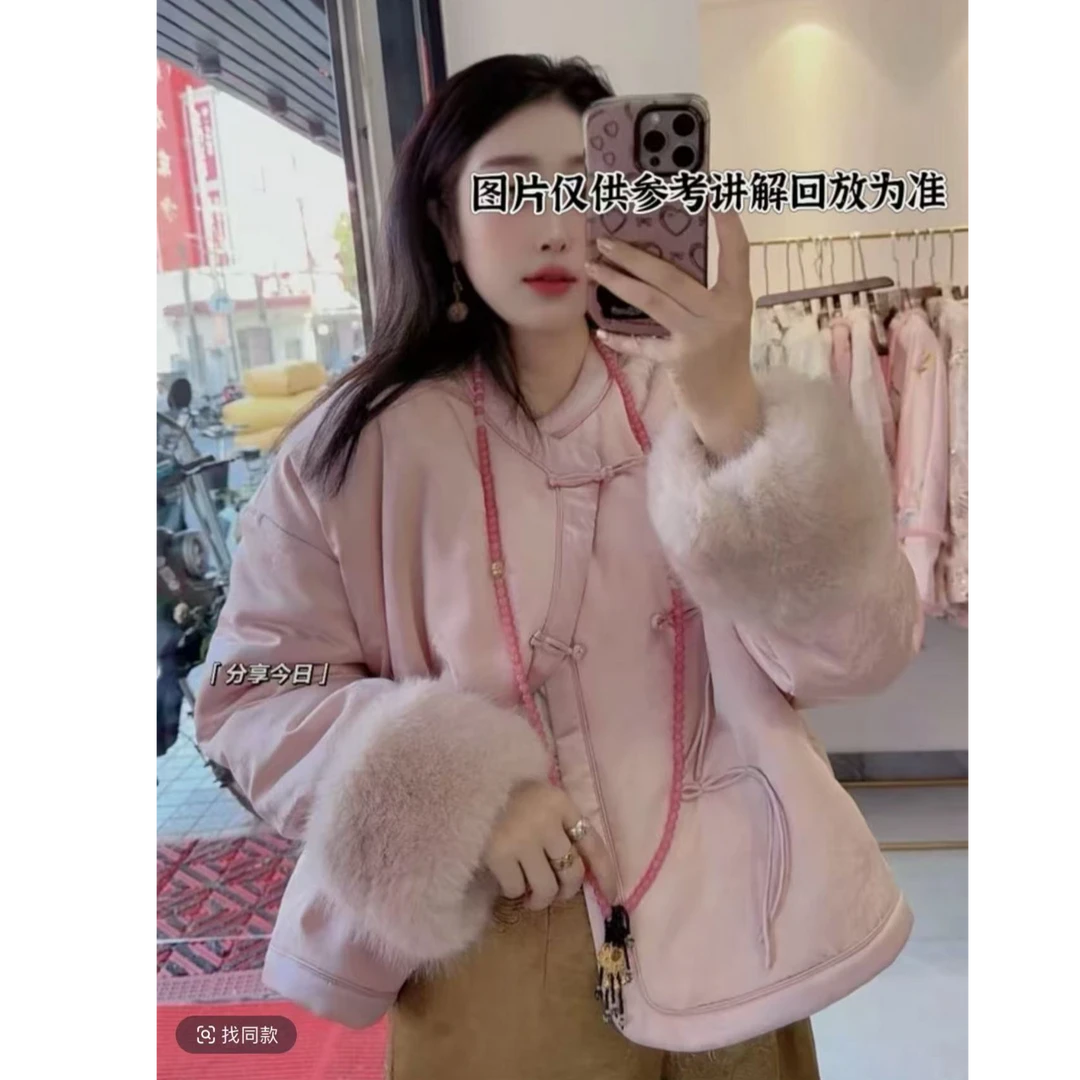 【FAFA】大码女装新中式国风盘扣棉服保暖外套